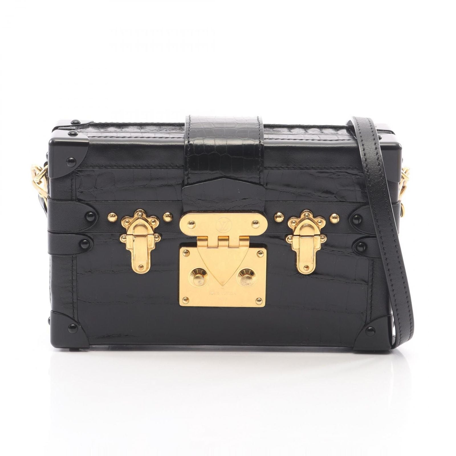 Louis Vuitton Shoulder Bag Petite Noir Exotic Leather