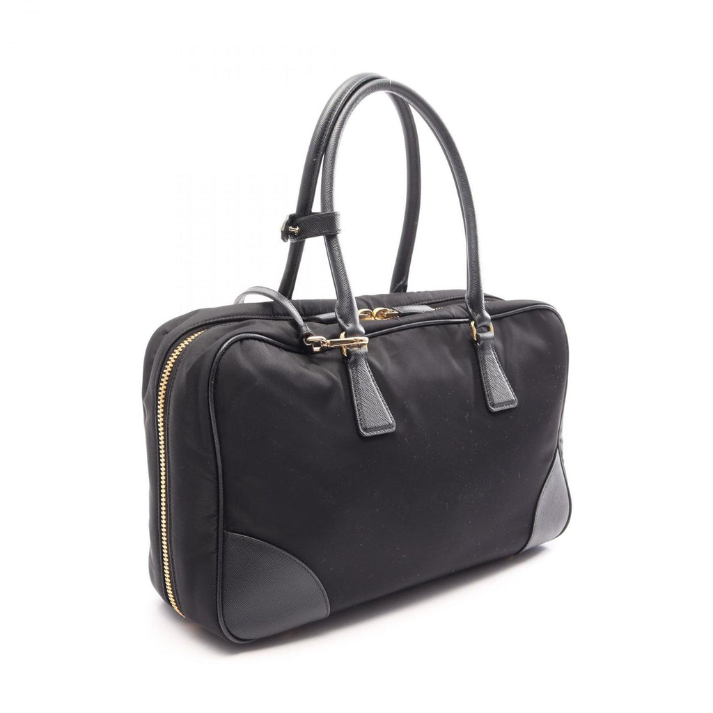 Prada Re Edition 2-Way Black Nylon Saffiano Leather Tote Bag — view 2