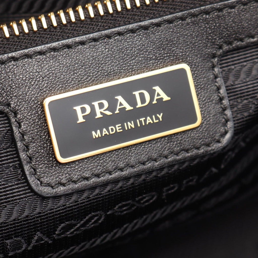 Prada Re Edition 2-Way Black Nylon Saffiano Leather Tote Bag — view 4