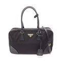 Prada Re Edition 2-Way Black Nylon Saffiano Leather Tote Bag