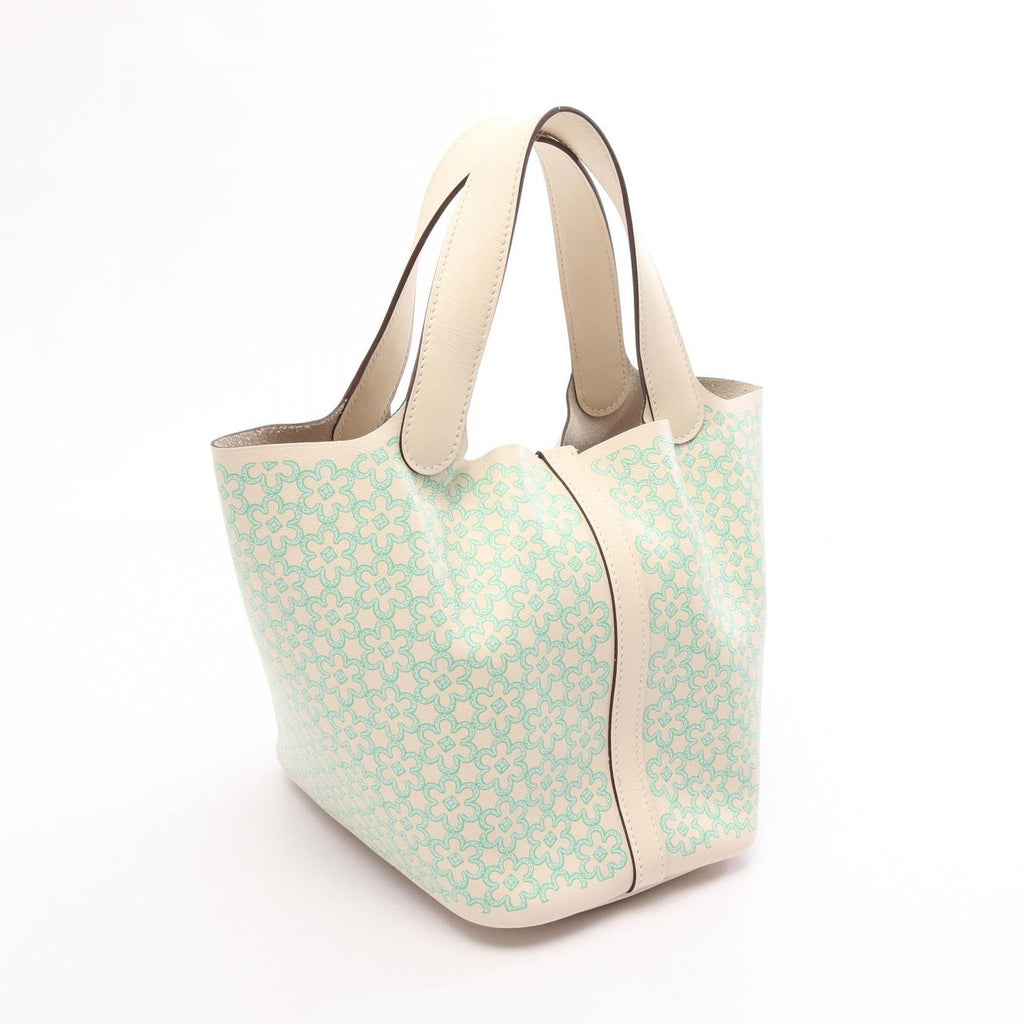 Hermes Picotin Lock PM Lucky Daisy Nata Vert Leather Handbag — view 2