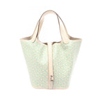 Hermes Picotin Lock PM Lucky Daisy Nata Vert Leather Handbag