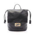 Fendi Backpack FF Logo Black Leather
