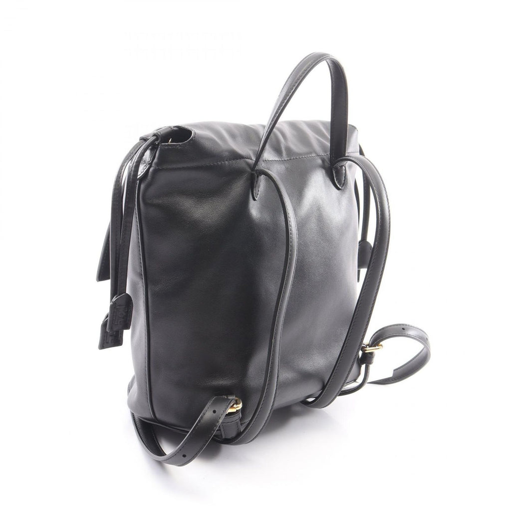 Fendi Backpack FF Logo Black Leather — view 2