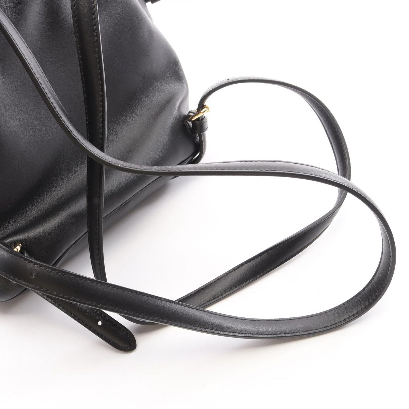 Fendi Backpack FF Logo Black Leather — view 7
