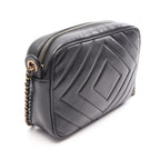 Chanel Shoulder Bag CC Logo Diamond Stitch Black Leather CC Chain — view 2