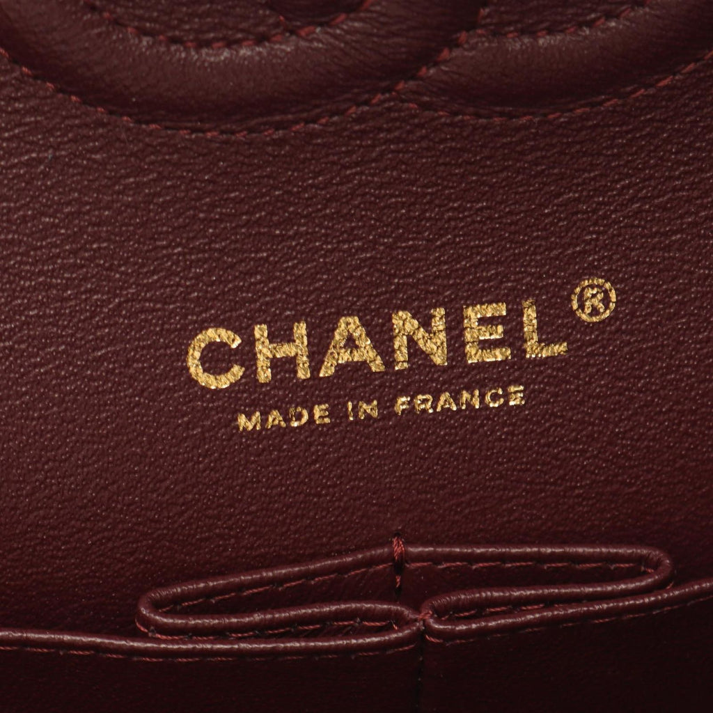 Chanel Shoulder Bag Blanc Stitch Double Flap Black Lambskin Chain — view 4