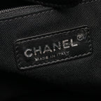 Chanel Tote Bag Paris Biarritz Navy Black Nylon Leather — view 4