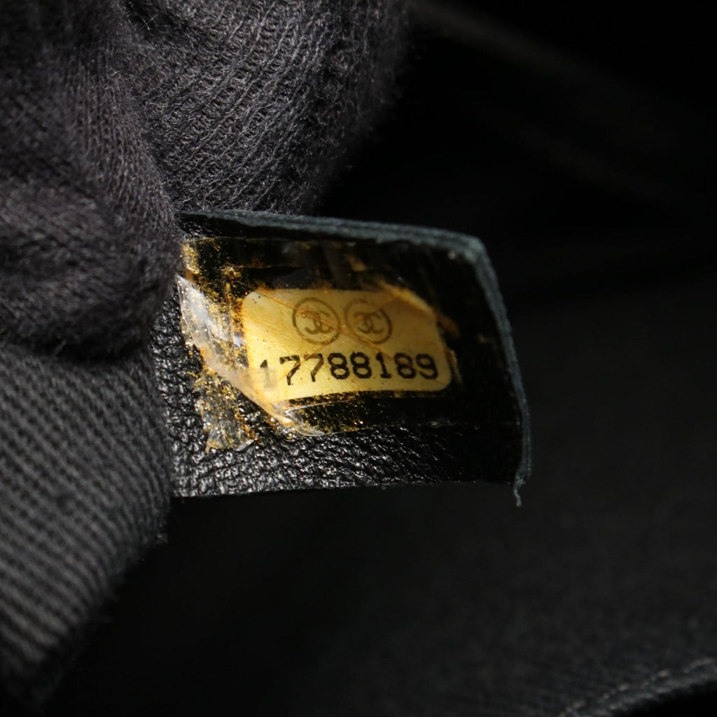 Chanel Tote Bag Paris Biarritz Navy Black Nylon Leather — view 5