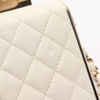 Chanel Shoulder Bag Quilted Mini Minaudiere Evening White Lambskin Small Box — view 7