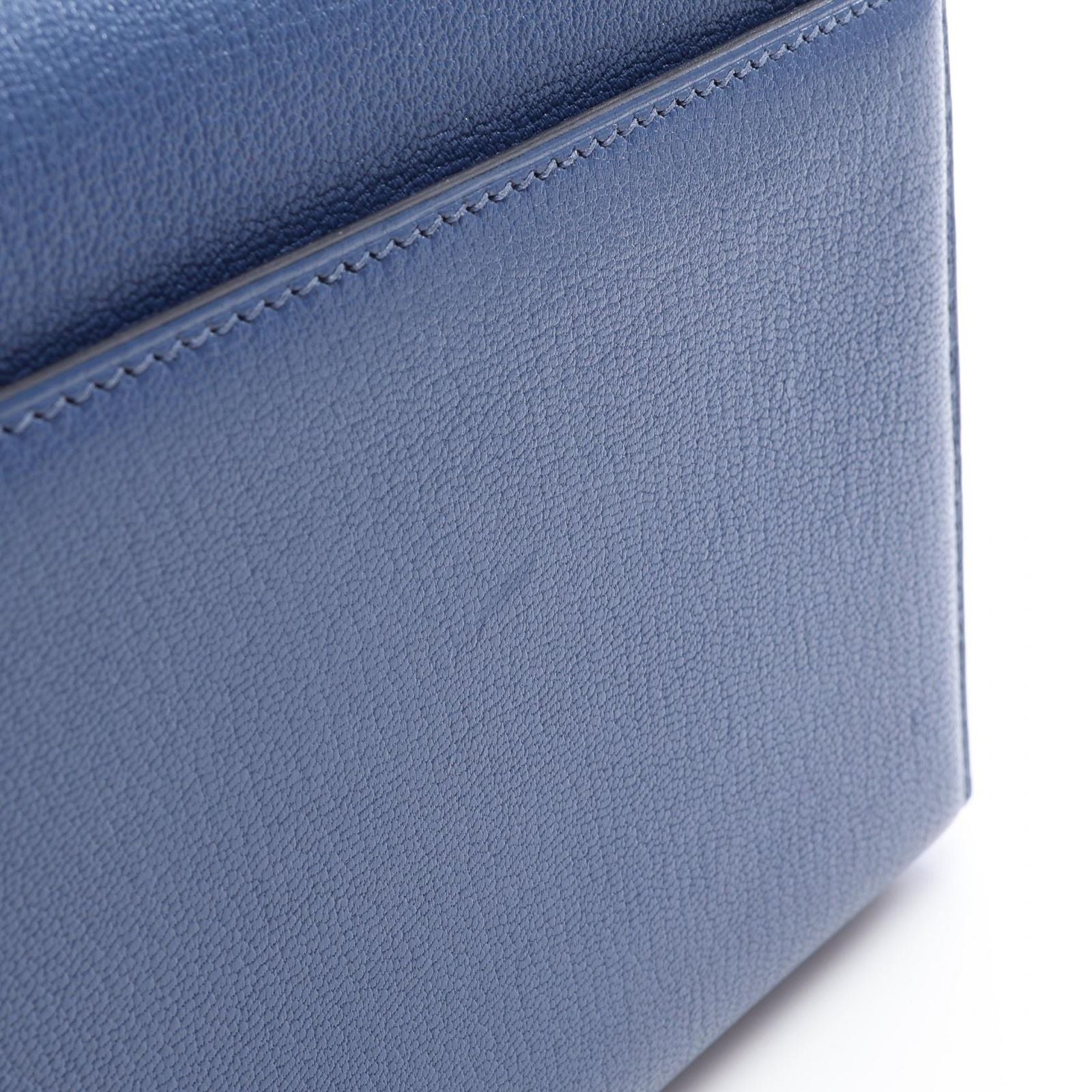 Hermes Shoulder Bag Velu Mini Blue Brighton Leather Chain — view 6