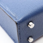 Hermes Shoulder Bag Velu Mini Blue Brighton Leather Chain — view 7