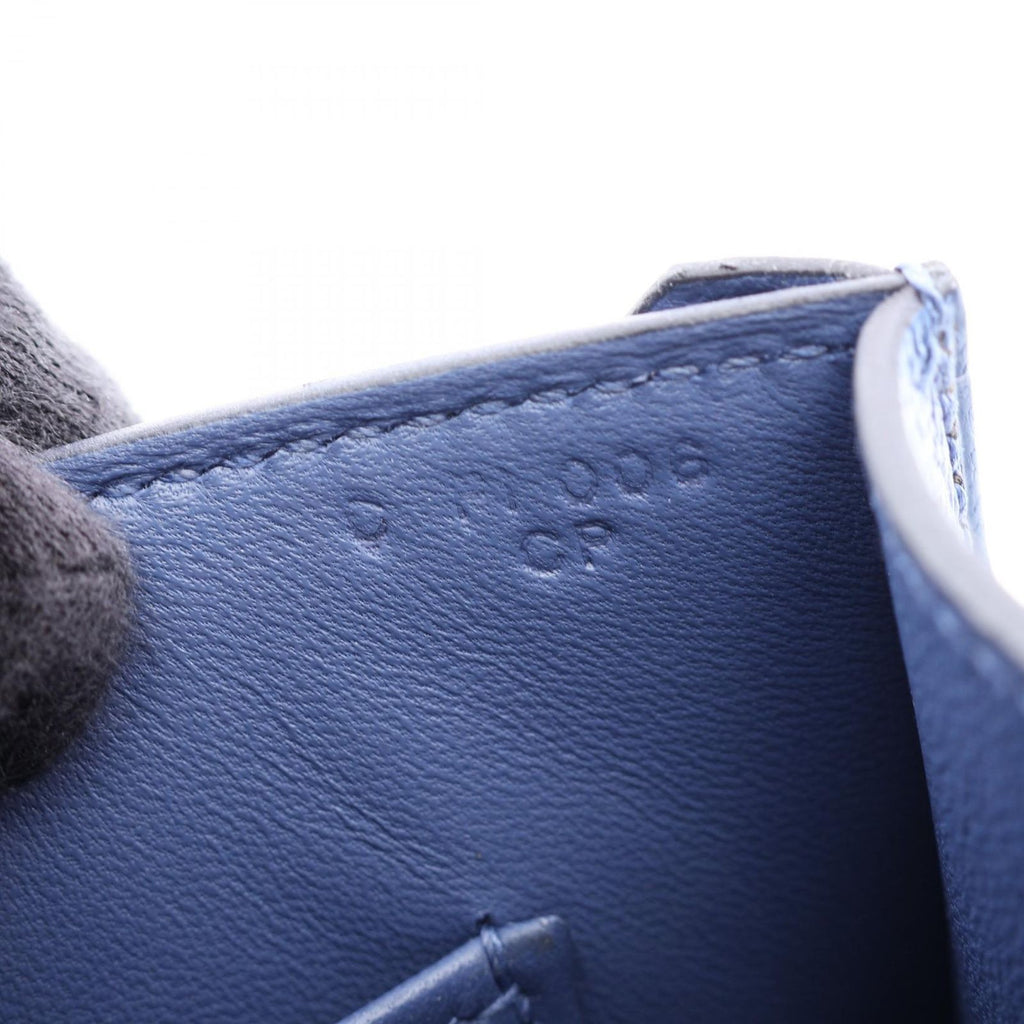 Hermes Shoulder Bag Velu Mini Blue Brighton Leather Chain — view 5