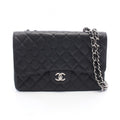 Chanel Shoulder Bag Maxi Quilted 30 Single Flap Black Caviar Leather Chain