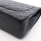 Chanel Shoulder Bag Maxi Quilted 30 Single Flap Black Caviar Leather Chain — view 7