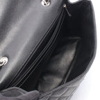Chanel Shoulder Bag Maxi Quilted 30 Single Flap Black Caviar Leather Chain — view 3