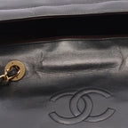 Chanel Shoulder Bag Mademoiselle Big CC Logo Single Flap Black Lambskin Chain — view 8