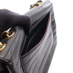 Chanel Shoulder Bag Mademoiselle Big CC Logo Single Flap Black Lambskin Chain — view 6