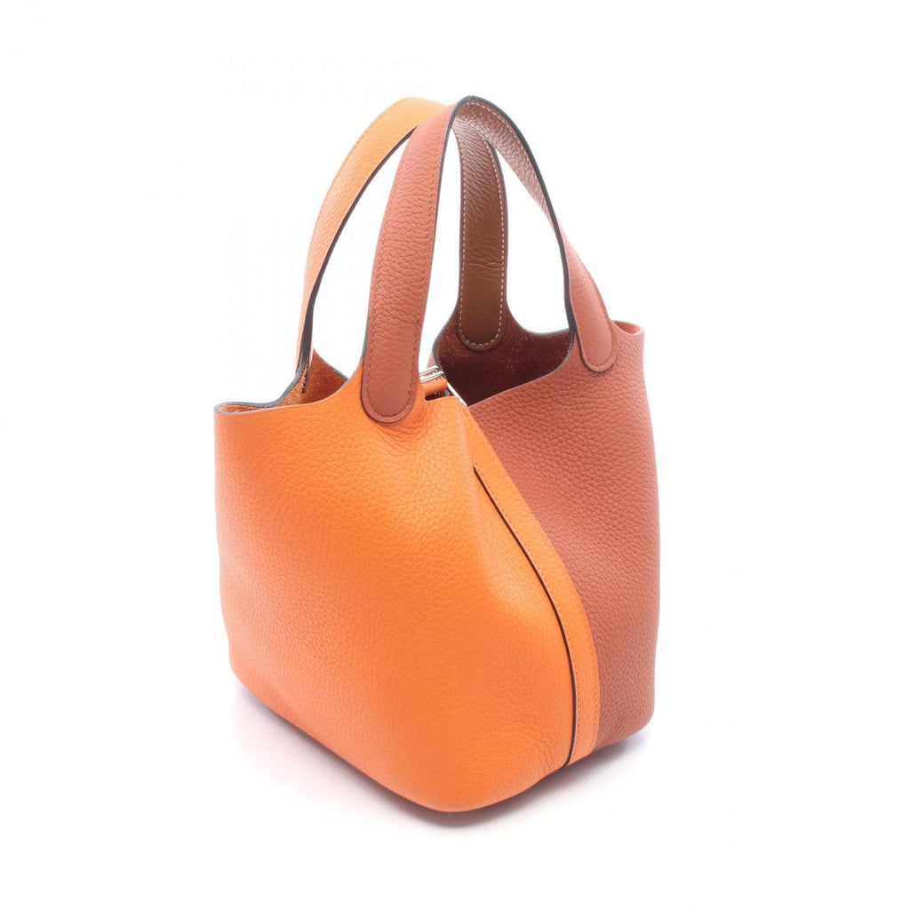 Hermes Picotin Lock PM Kazak Orange Cuible Gold Leather Handbag — view 2