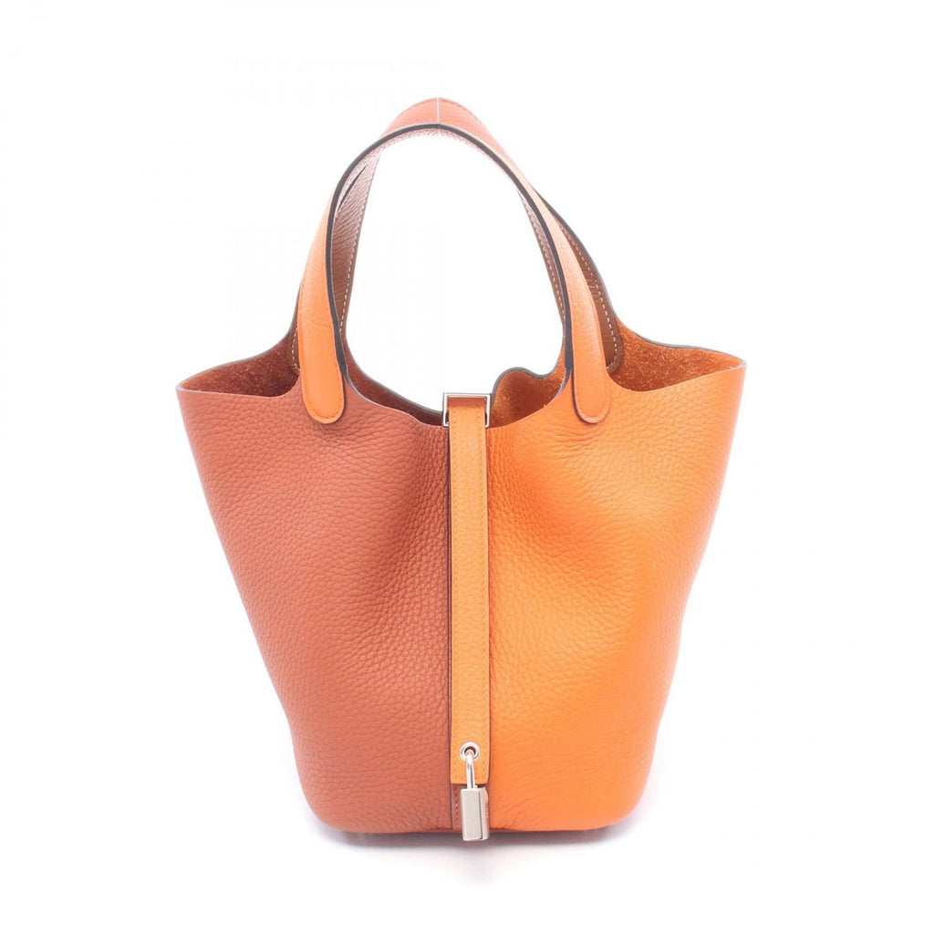 Hermes Picotin Lock PM Kazak Orange Cuible Gold Leather Handbag