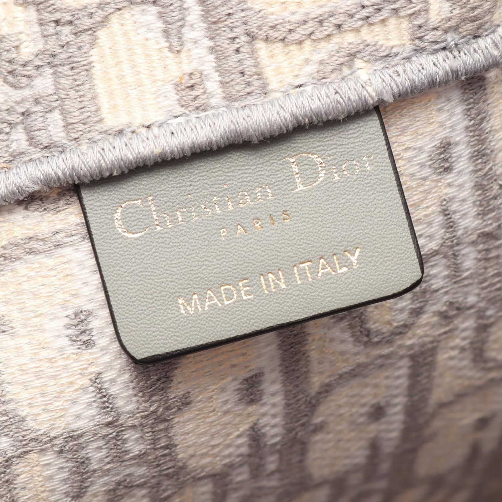 Dior Tote Bag Book Large Oblique Gray White — view 4