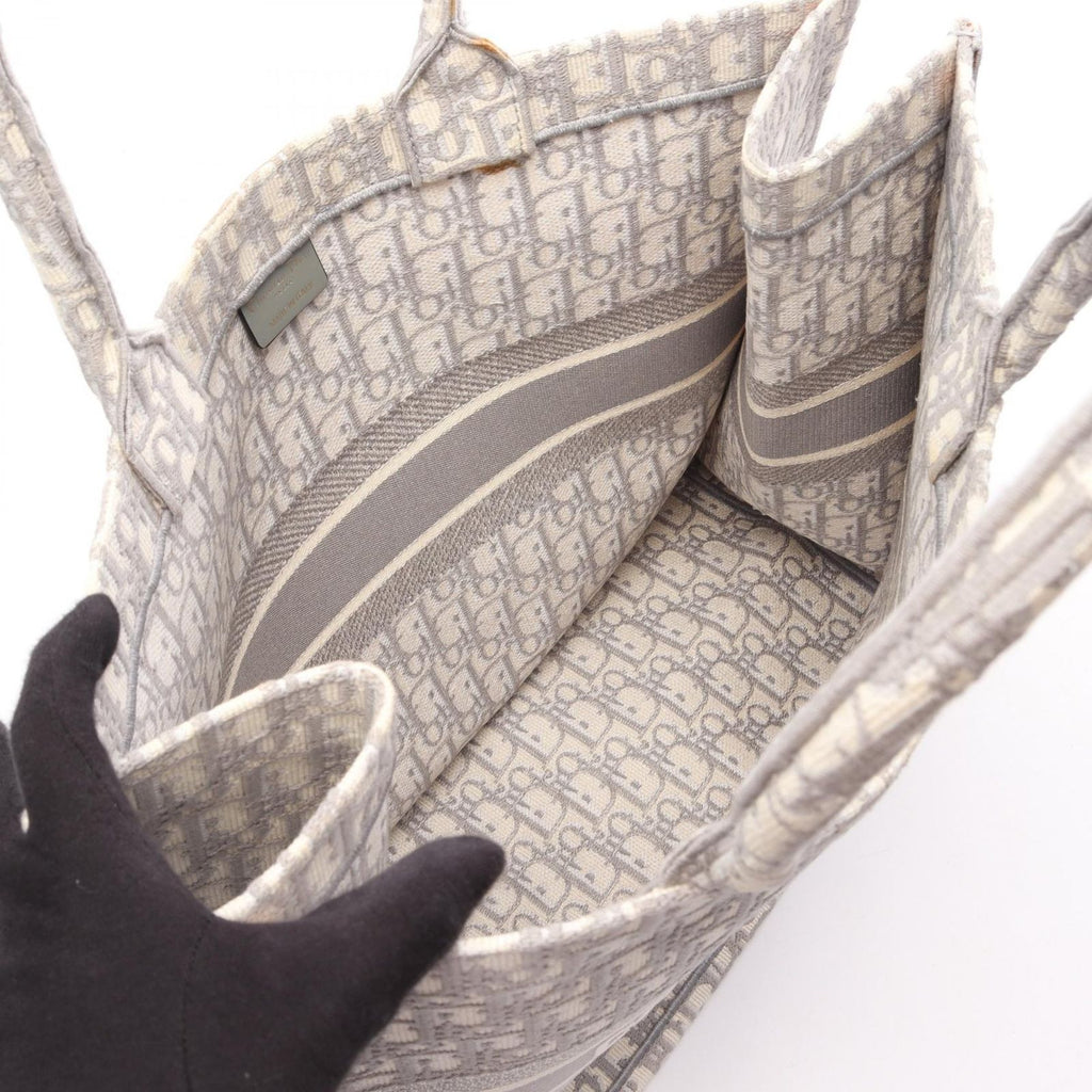 Dior Tote Bag Book Large Oblique Gray White — view 3