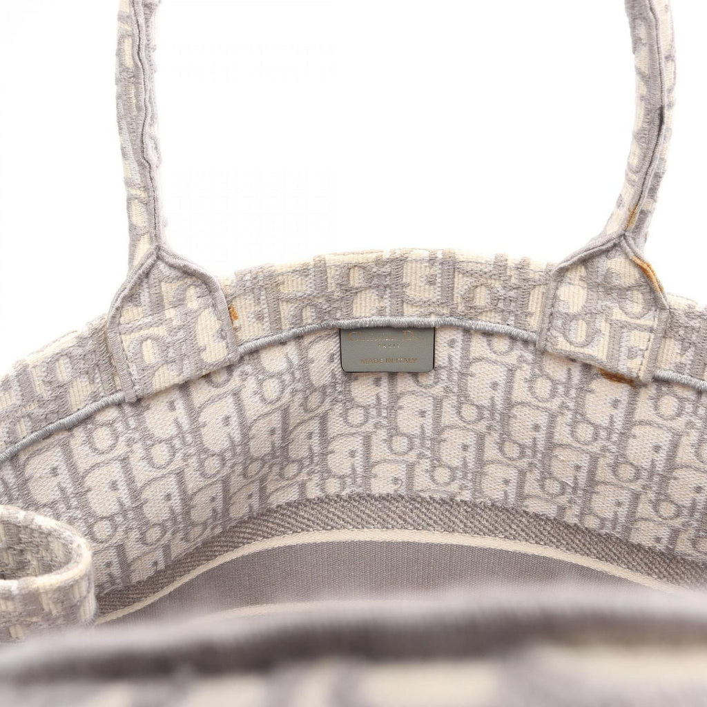 Dior Tote Bag Book Large Oblique Gray White — view 5