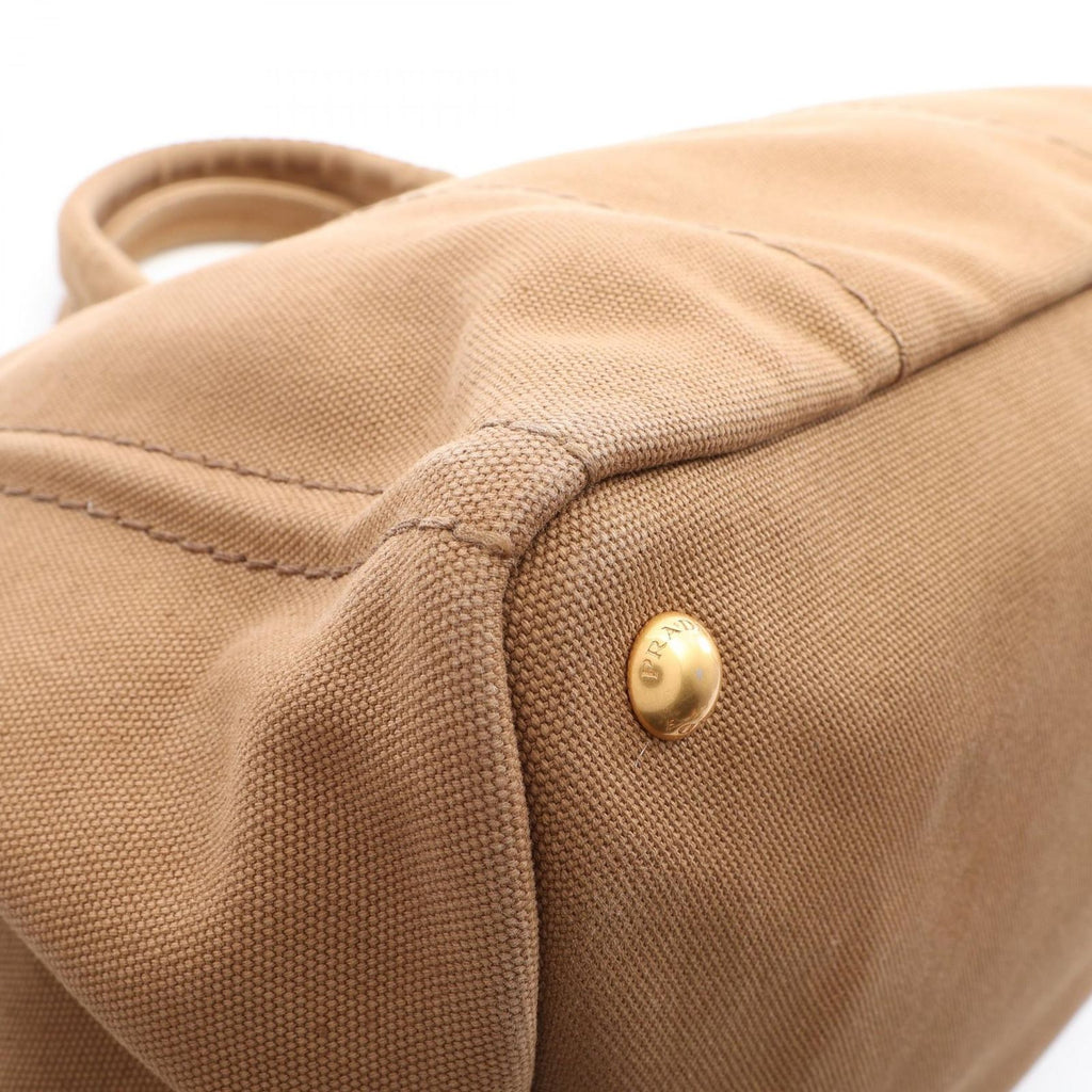 Prada Tote Bag Canapa 2-Way Brown Black Canvas — view 7