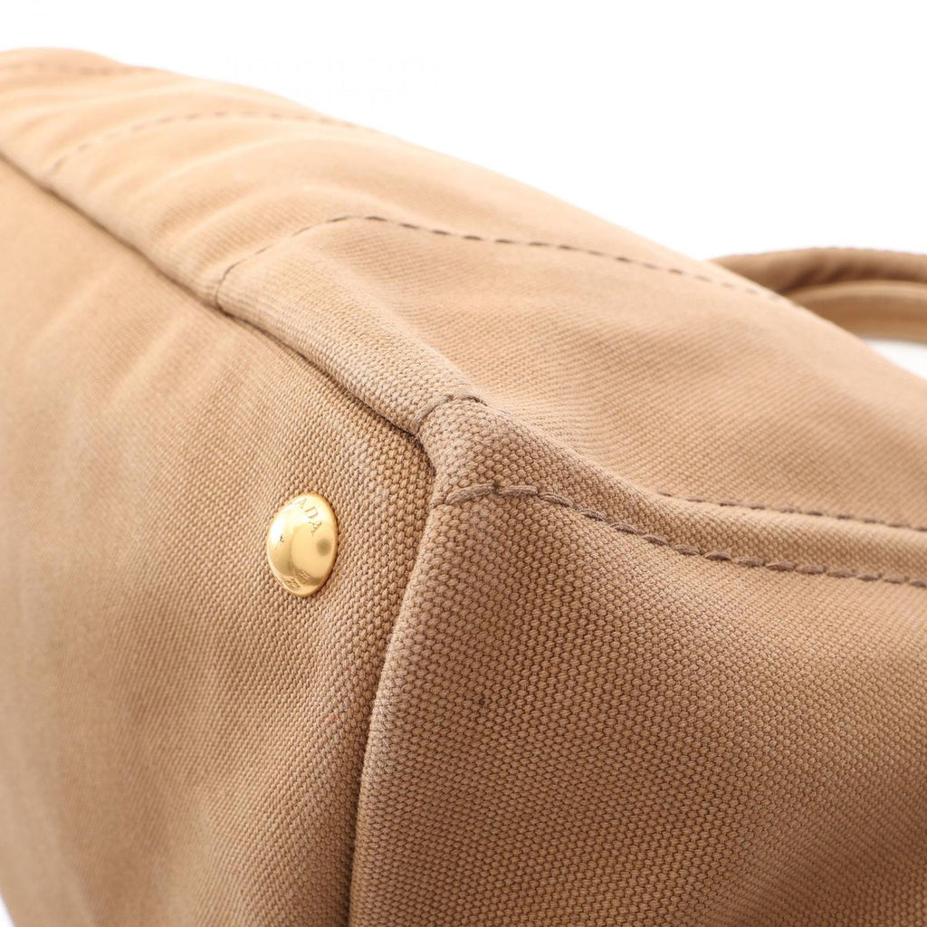 Prada Tote Bag Canapa 2-Way Brown Black Canvas — view 8