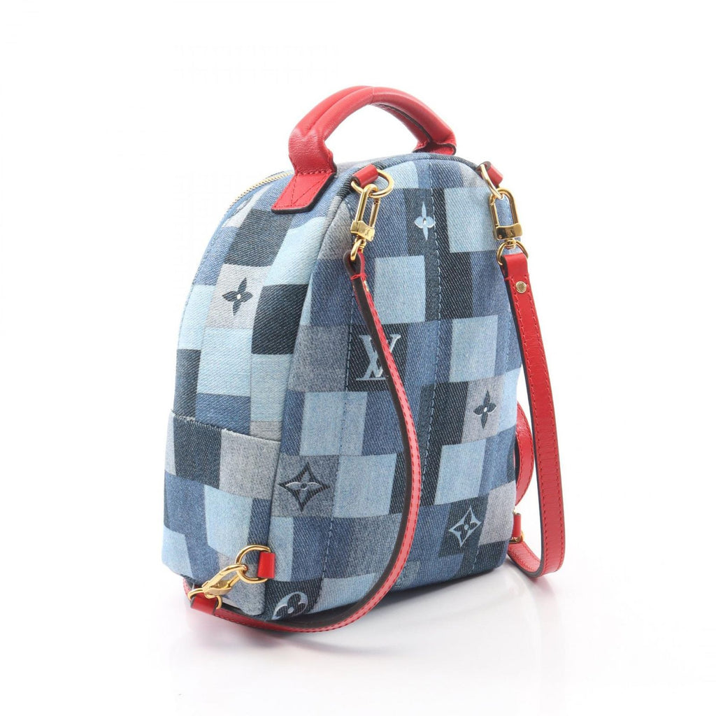 Louis Vuitton Backpack Palm Spring Mini Blue Denim Canvas — view 2