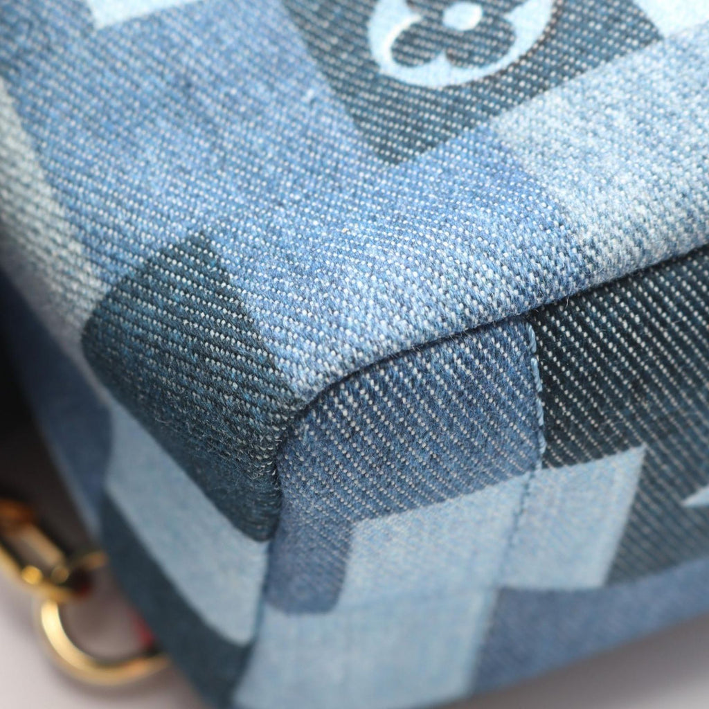 Louis Vuitton Backpack Palm Spring Mini Blue Denim Canvas — view 6