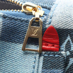 Louis Vuitton Backpack Palm Spring Mini Blue Denim Canvas — view 8