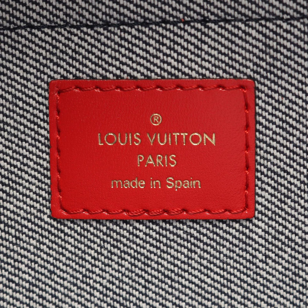 Louis Vuitton Backpack Palm Spring Mini Blue Denim Canvas — view 4