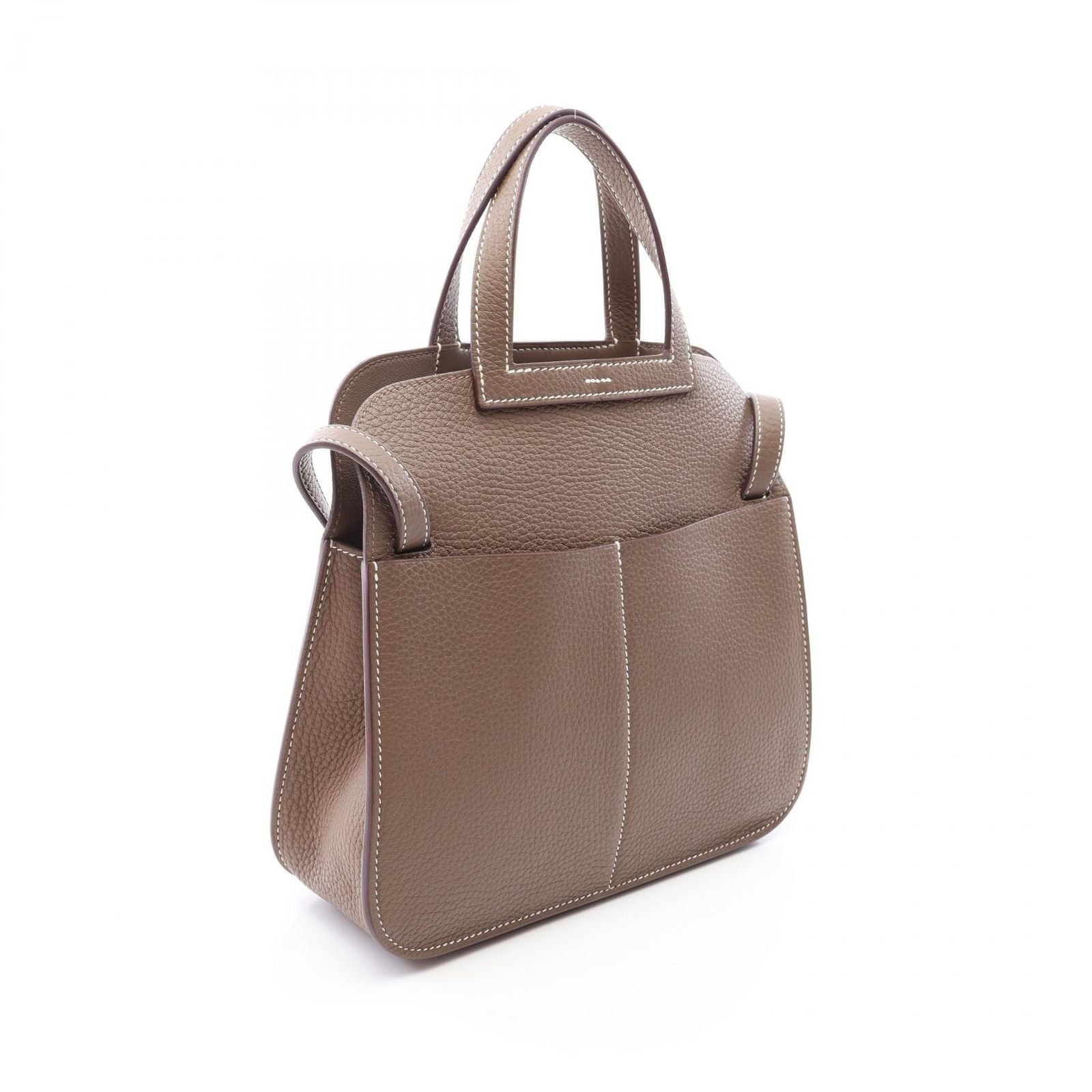 Hermes Halzan 25 2-Way Etoupe Leather Shoulder Bag — view 2