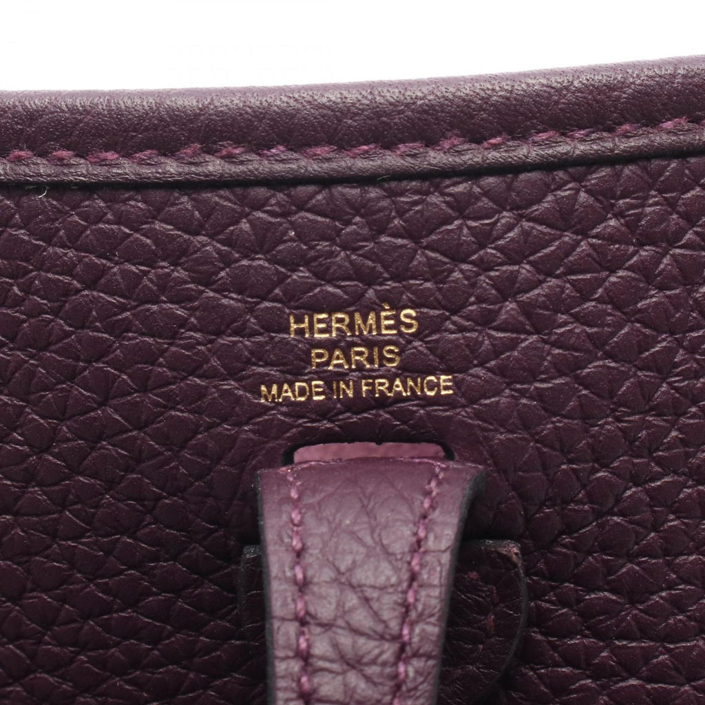 Hermes Shoulder Bag Evelyne TPM Cassis Leather Amazon — view 4