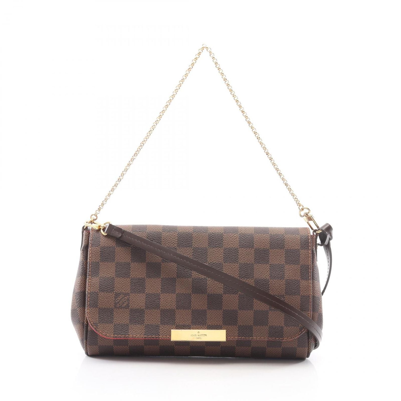 Louis Vuitton Handbag Favorite MM 2-Way Canvas Leather Crossbody