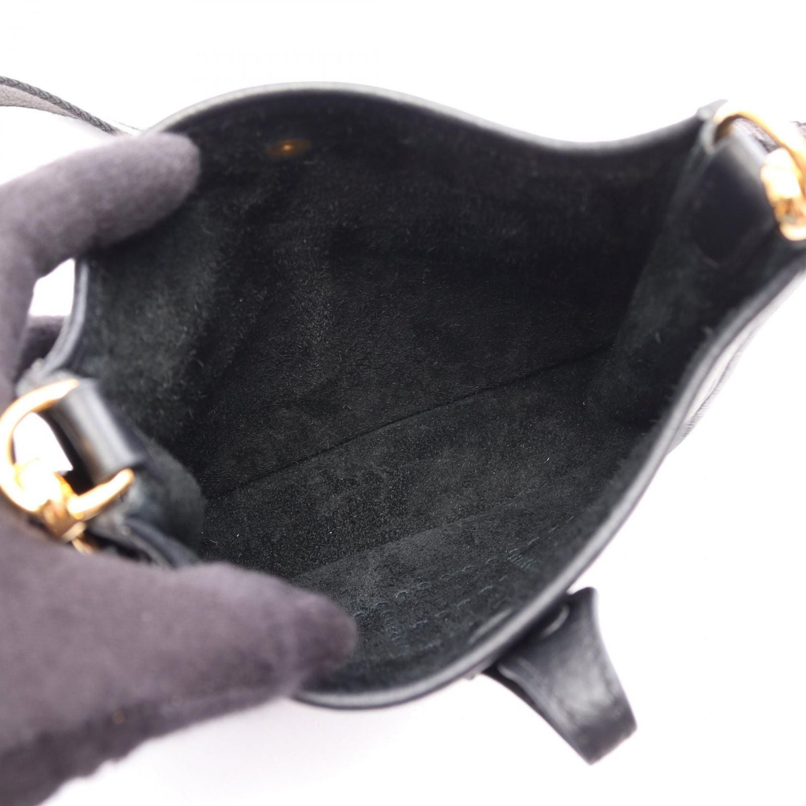 Hermes Shoulder Bag Evelyne Amazon TPM Black Leather — view 3