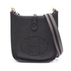 Hermes Shoulder Bag Evelyne Amazon TPM Black Leather