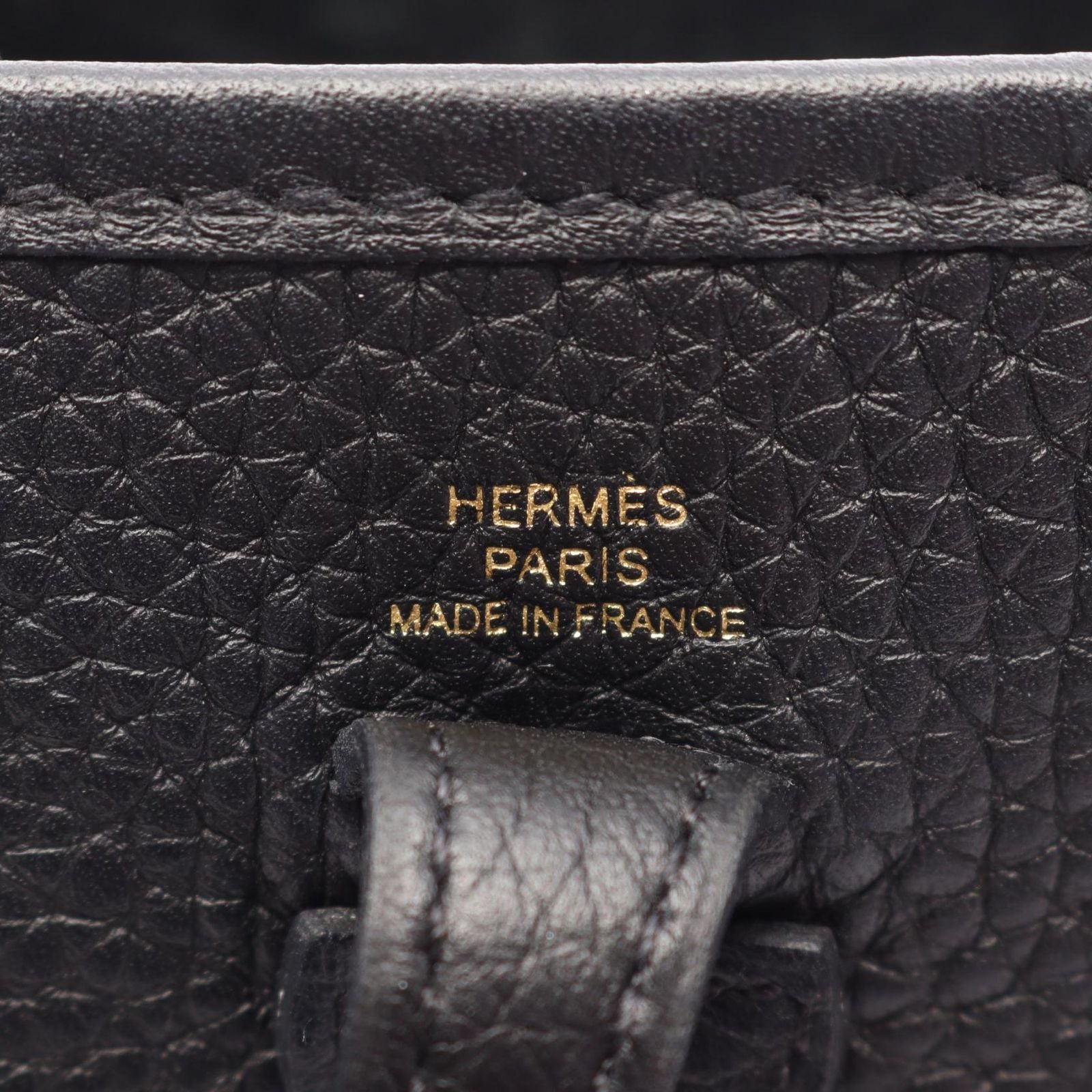 Hermes Shoulder Bag Evelyne Amazon TPM Black Leather — view 4