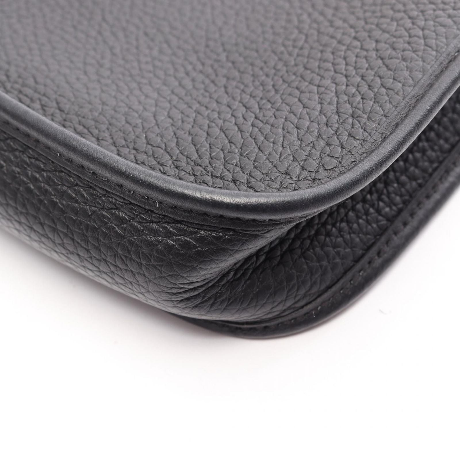 Hermes Shoulder Bag Evelyne Amazon TPM Black Leather — view 6
