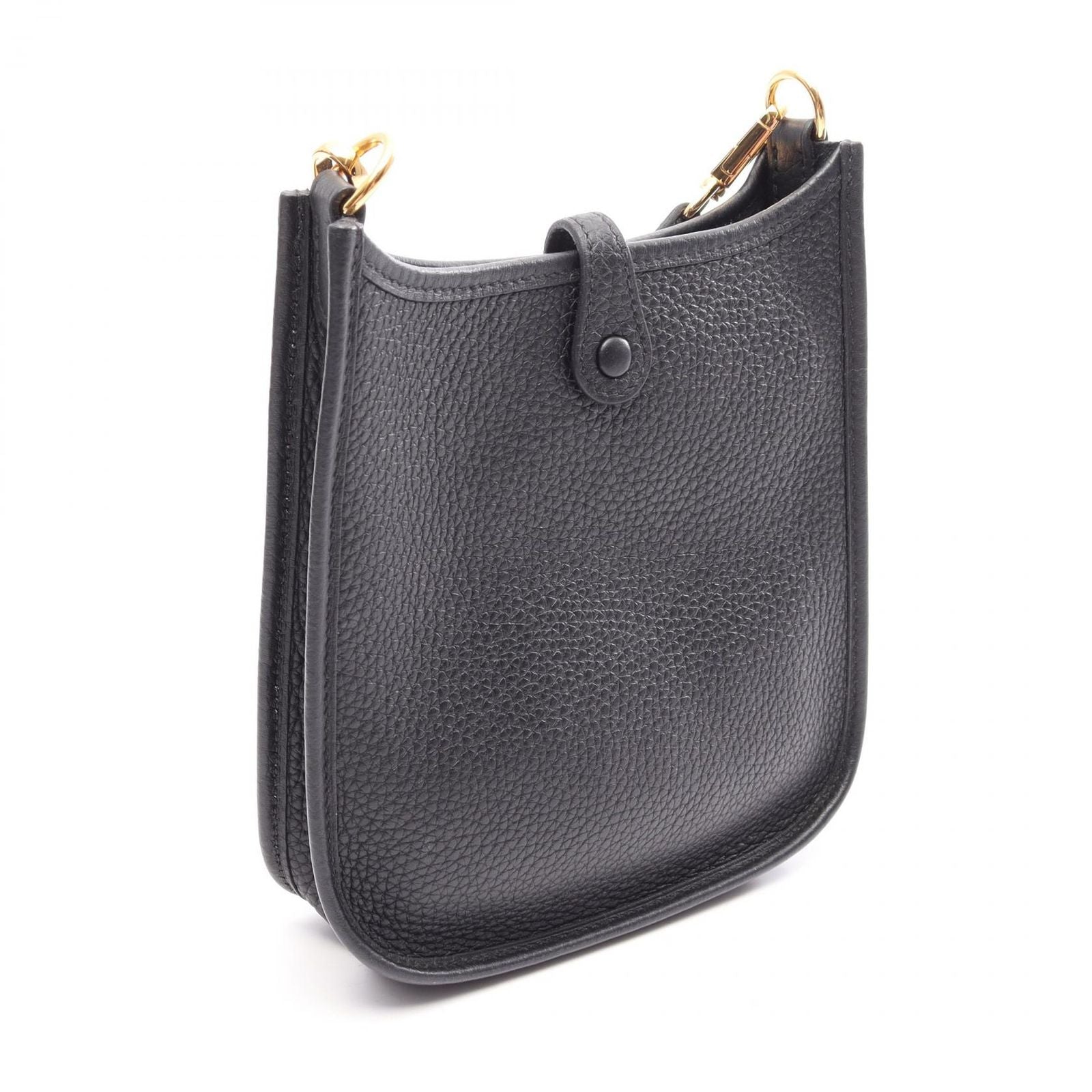 Hermes Shoulder Bag Evelyne Amazon TPM Black Leather — view 2