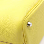 Hermes Picotin Lock PM Lime Leather Handbag — view 6