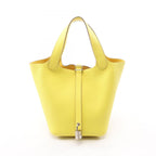 Hermes Picotin Lock PM Lime Leather Handbag