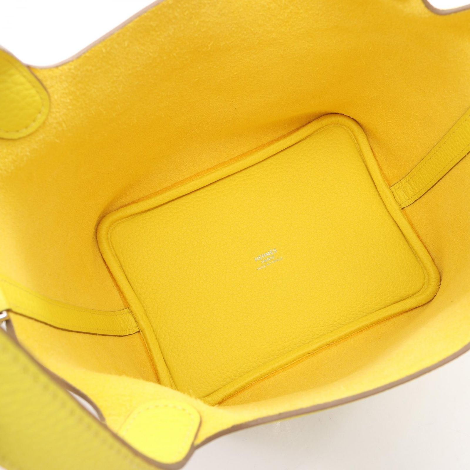 Hermes Picotin Lock PM Lime Leather Handbag — view 3
