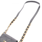 Chanel Shoulder Bag Quilted Chain Around Black Lambskin Mini Flap — view 8