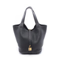 Hermes Picotin Lock MM Black Leather Handbag