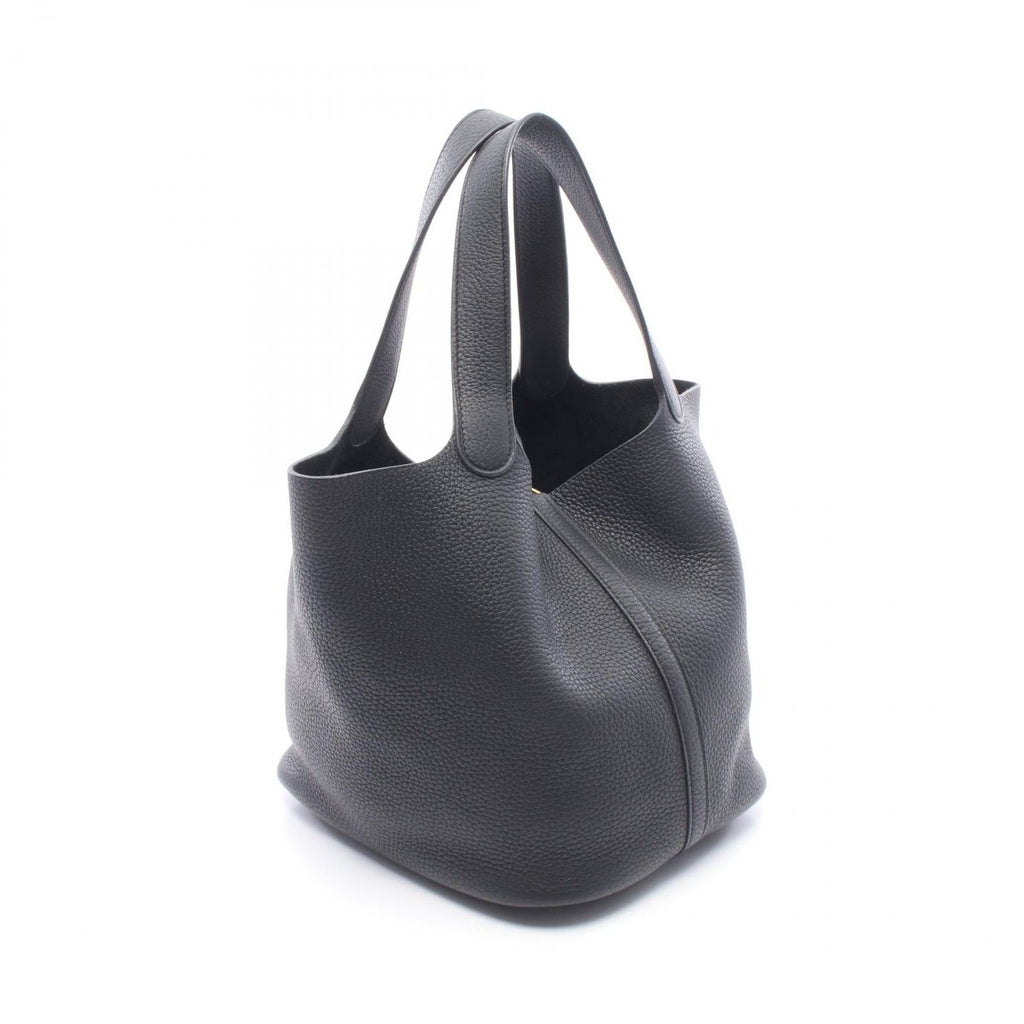 Hermes Picotin Lock MM Black Leather Handbag — view 2