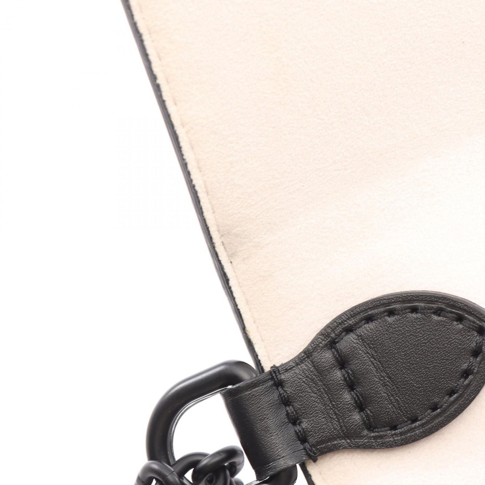 Louis Vuitton Shoulder Bag Twist MM White Black Leather — view 6