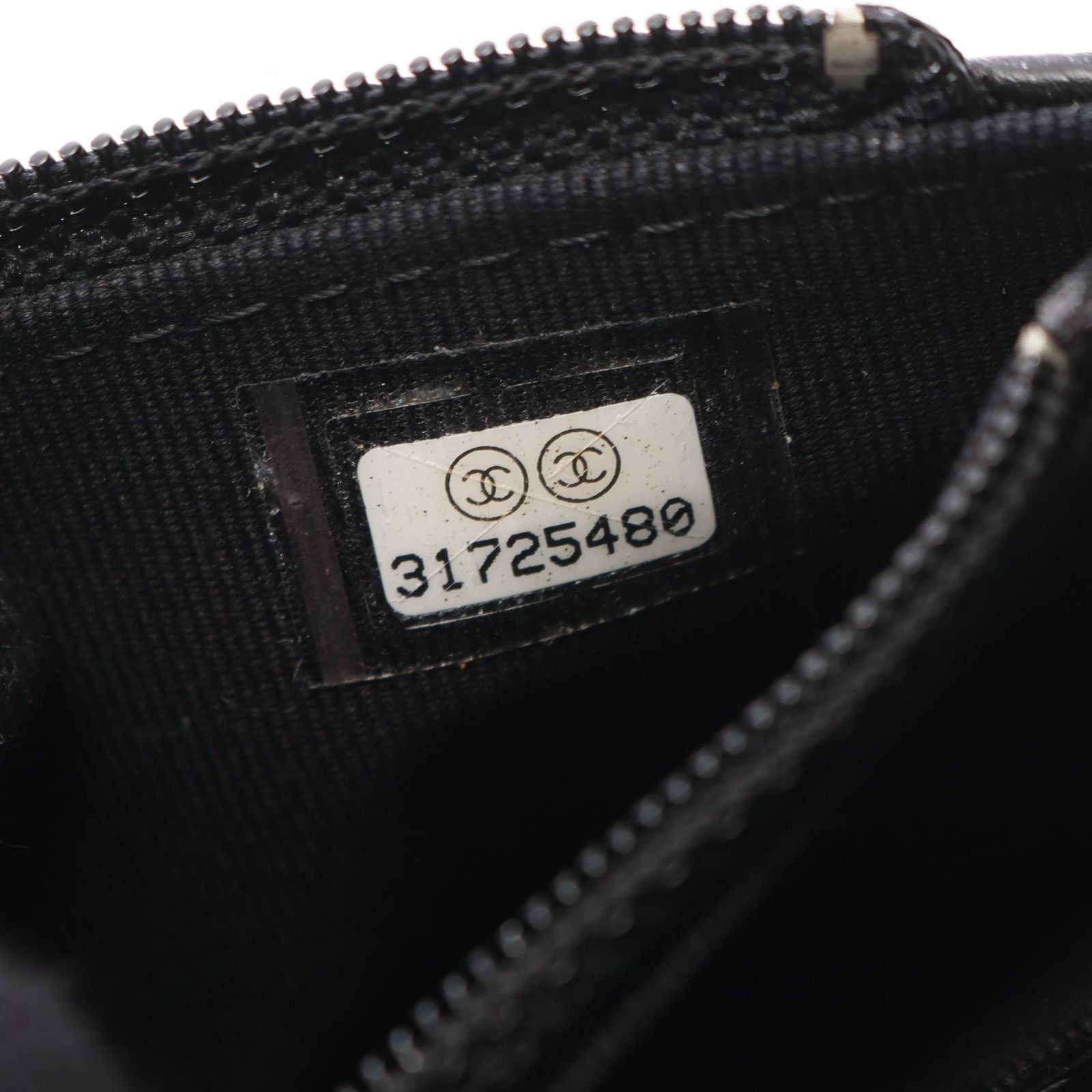 Chanel Shoulder Bag Quilted Pearl Chain Black Lambskin Wallet — view 5