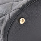 Chanel Handbag Quilted 2-Way Black Caviar Leather Vanity Chain — view 6